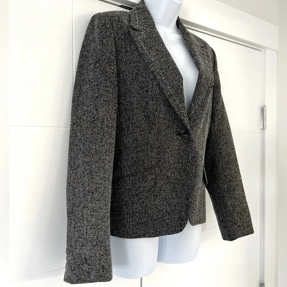 Simply Manakin/ Grey & black peppered/ Buttoned/  Blazer/ Size US 8 - Picture 3 of 16
